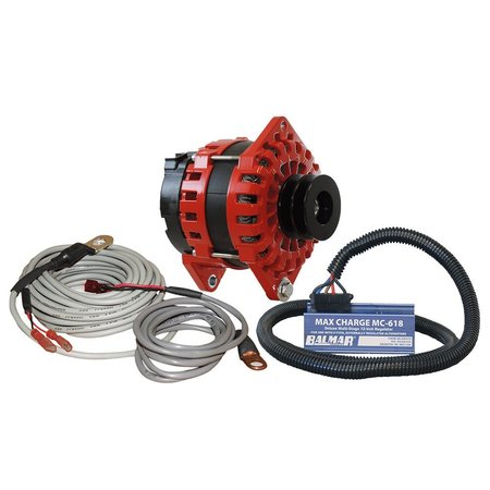 BALMAR Alternator 250 AMP Kit 12V 3.15in Dual Foot Saddle Dual Vee Pulley Regulator amp; Temp Sensor XT-DF-250-DV-KIT